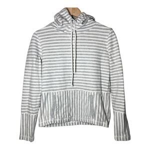J Crew Striped French Terry Hoodie Sweatshirt XS